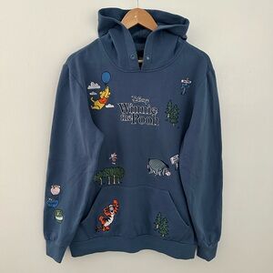 Disney Winnie the Pooh Blue embroidered Hoodie